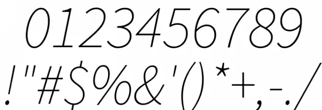 Source Sans Pro ExtraLight Italic Font OTHER CHARS