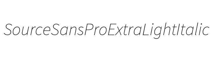 Source Sans Pro ExtraLight Italic  font caratteri gratis