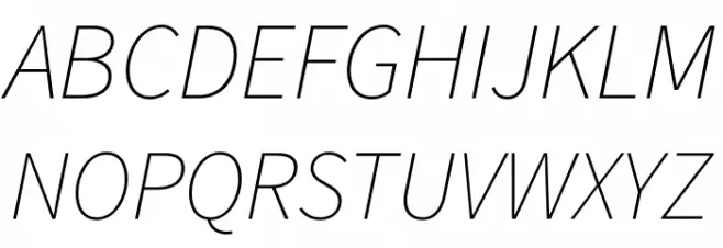 Source Sans Pro ExtraLight Italic 字体 大写