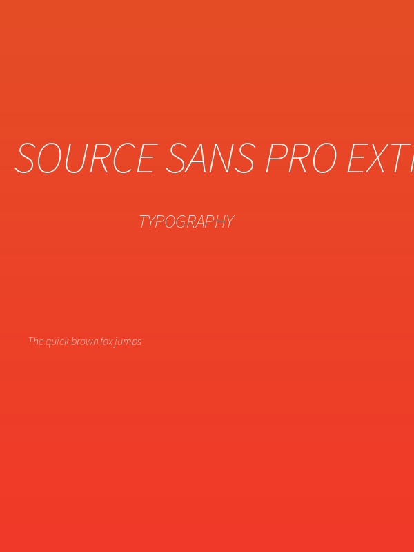 Source Sans Pro ExtraLight Italic Poster