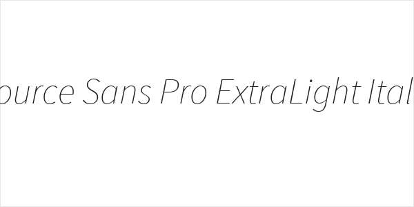 Source Sans Pro ExtraLight Italic Logo
