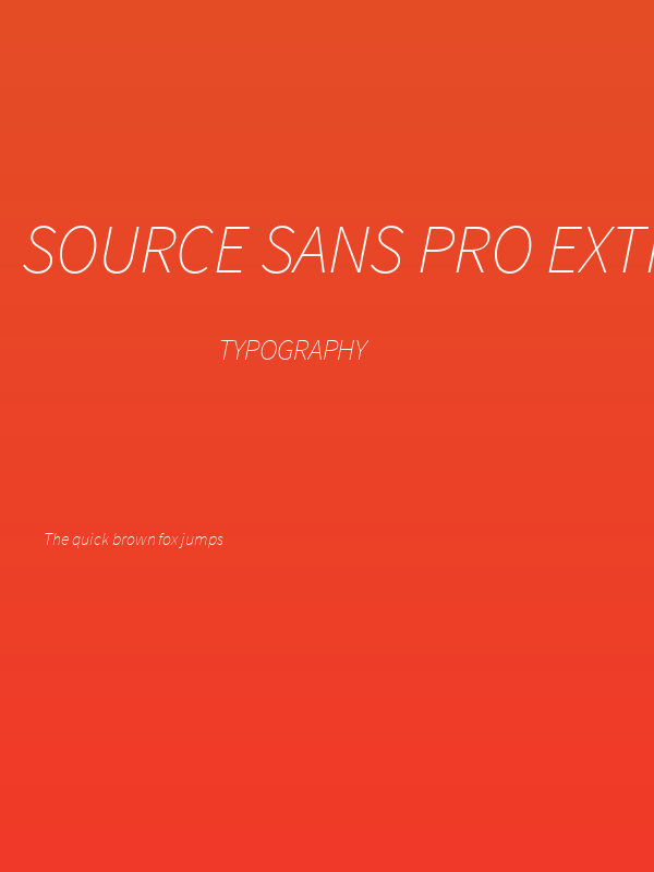 Source Sans Pro ExtraLight Italic Poster
