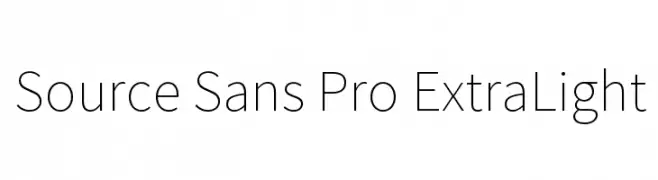 Source Sans Pro ExtraLight  Free Fonts Download