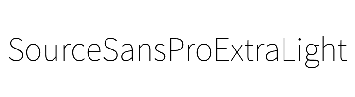Source Sans Pro ExtraLight  フリーフォントのダウンロード