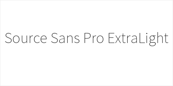 Source Sans Pro ExtraLight Logo