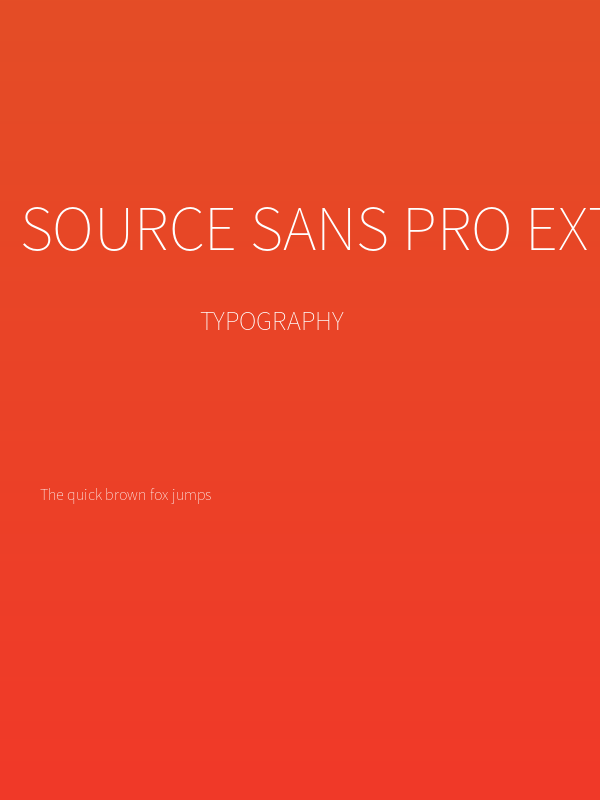 Source Sans Pro ExtraLight Poster
