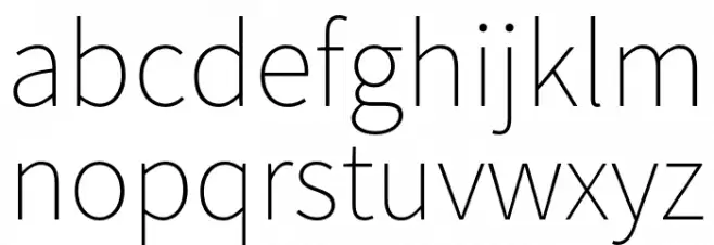 Source Sans Pro ExtraLight 字体 小写