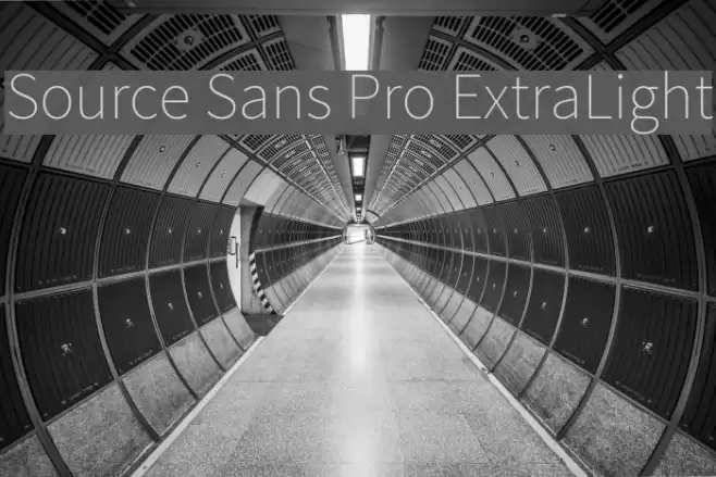 Source Sans Pro ExtraLight Font examples