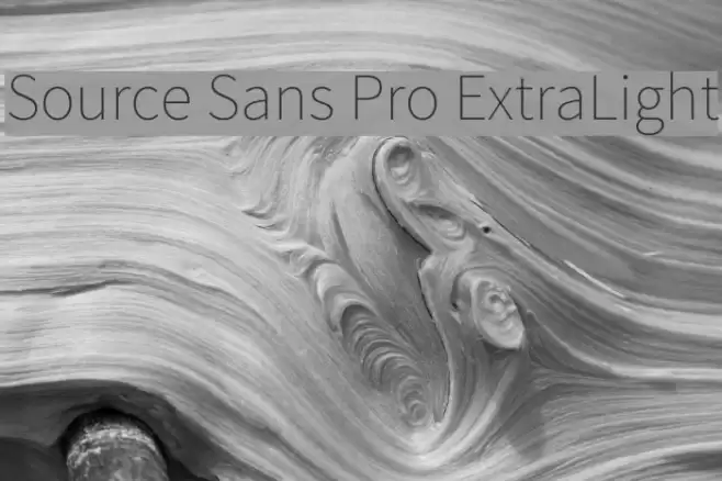Source Sans Pro ExtraLight Font examples