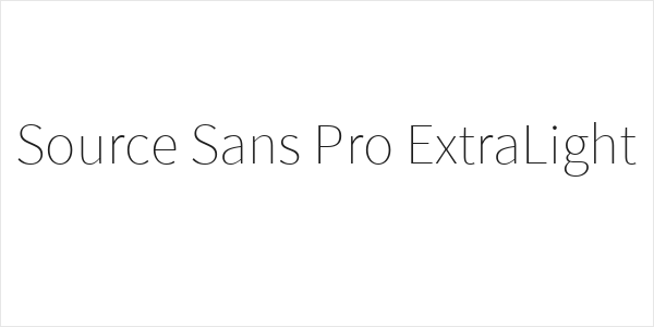 Source Sans Pro ExtraLight Logo