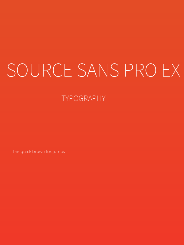 Source Sans Pro ExtraLight Poster
