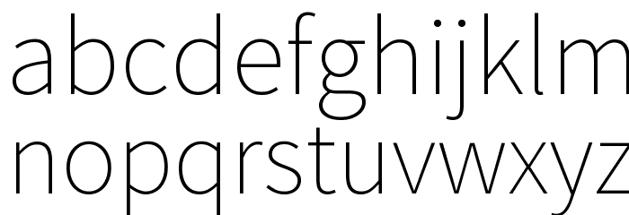 Source Sans Pro ExtraLight Font LOWERCASE