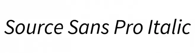 Source Sans Pro Italic  नि: शुल्क फ़ॉन्ट्स डाउनलोड