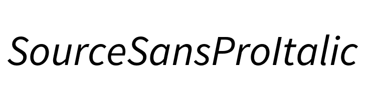 Source Sans Pro Italic  Fuentes Gratis Descargar