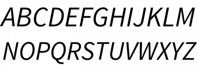 Source Sans Pro Italic Polices MAJUSCULES