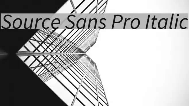 Source Sans Pro Italic Font examples