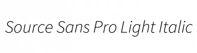 Source Sans Pro Light Italic 