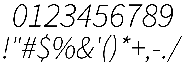 Source Sans Pro Light Italic Font OTHER CHARS