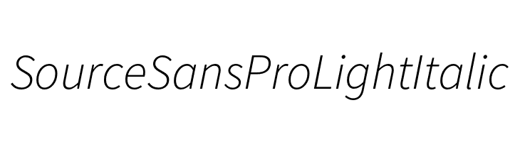 Source Sans Pro Light Italic  font caratteri gratis