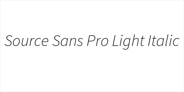 Source Sans Pro Light Italic Logo