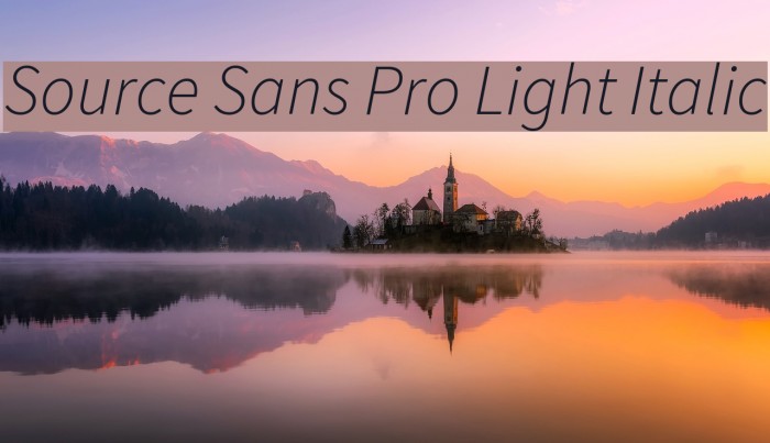 Source Sans Pro Light Italic Font examples