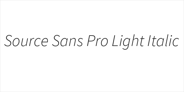 Source Sans Pro Light Italic Logo