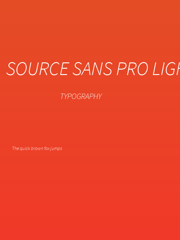 Source Sans Pro Light Italic Poster