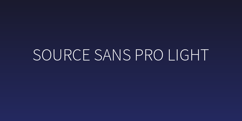 Source Sans Pro Light Social Header