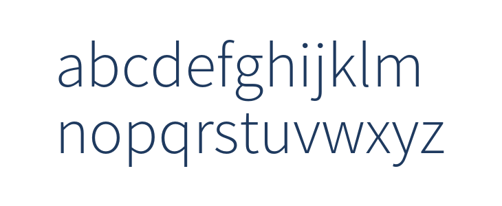 Source Sans Pro Light Lowercase