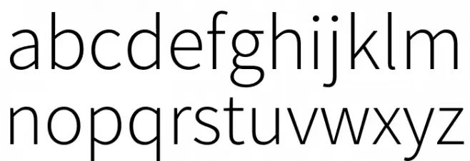 Source Sans Pro Light Font Litere mici