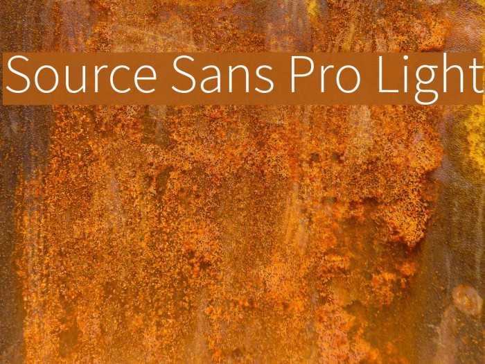 Source Sans Pro Light Font examples