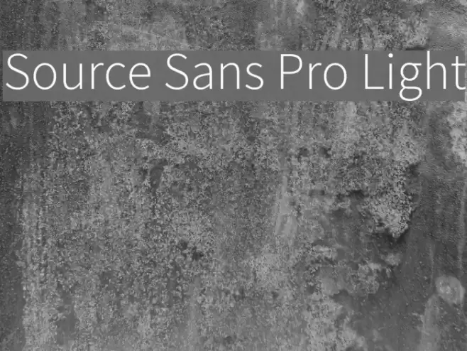 Source Sans Pro Light Font examples