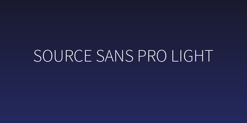 Source Sans Pro Light Social Header