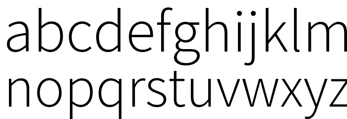 Source Sans Pro Light Font LOWERCASE