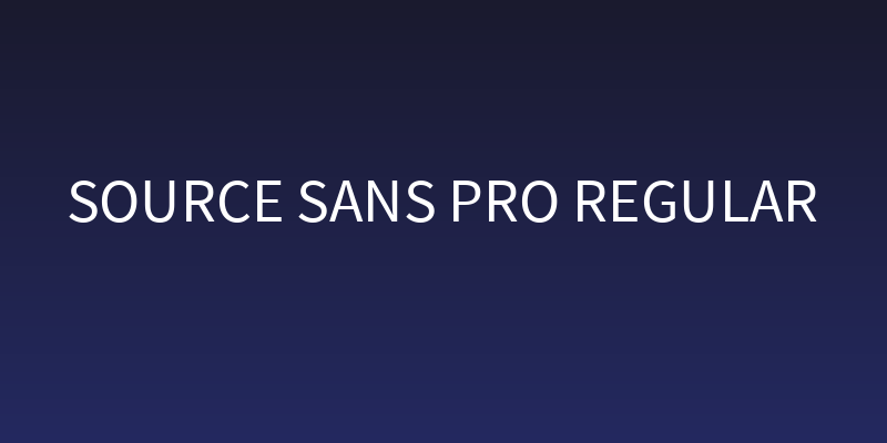 Source Sans Pro Regular Social Header