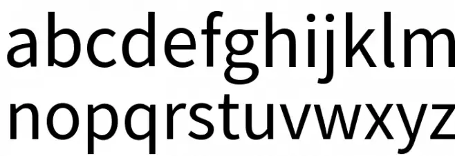 Source Sans Pro Regular Font LOWERCASE