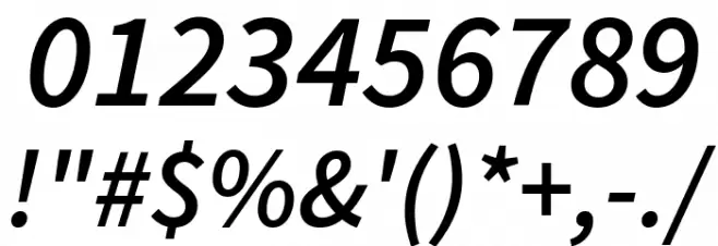 Source Sans Pro SemiBold Italic  