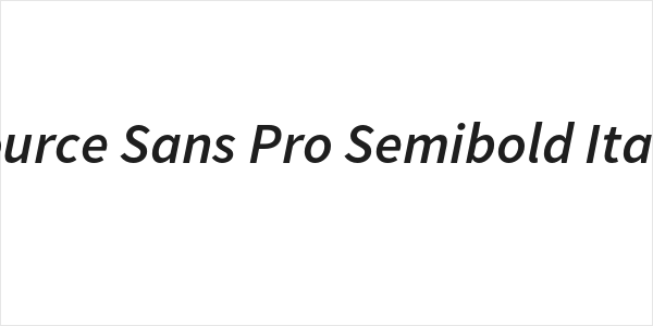 Source Sans Pro Semibold Italic Logo