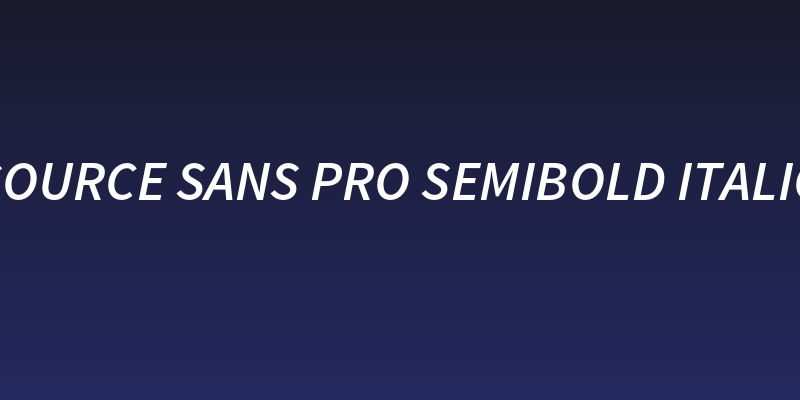 Source Sans Pro Semibold Italic Social Header