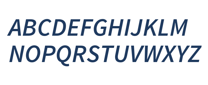 Source Sans Pro SemiBold Italic Uppercase
