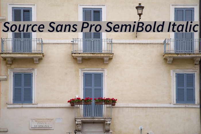 Source Sans Pro SemiBold Italic Example 1