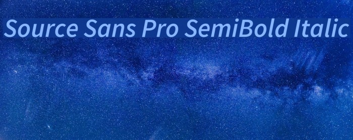 Source Sans Pro SemiBold Italic Example 2