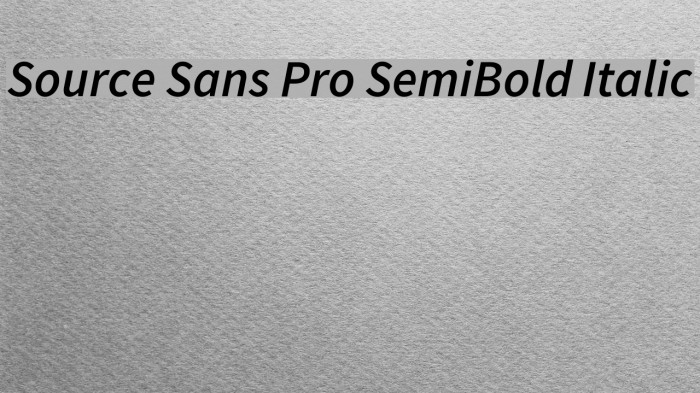 Source Sans Pro SemiBold Italic Example 3