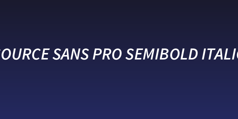 Source Sans Pro SemiBold Italic Social Header