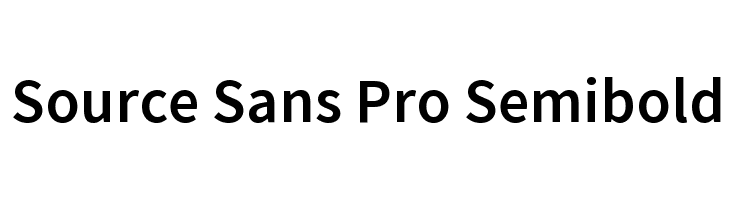 Source Sans Pro Semibold font caratteri gratis