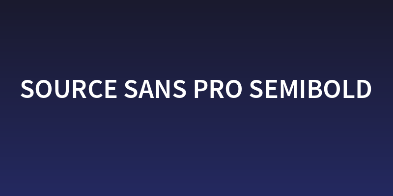 Source Sans Pro Semibold Social Header
