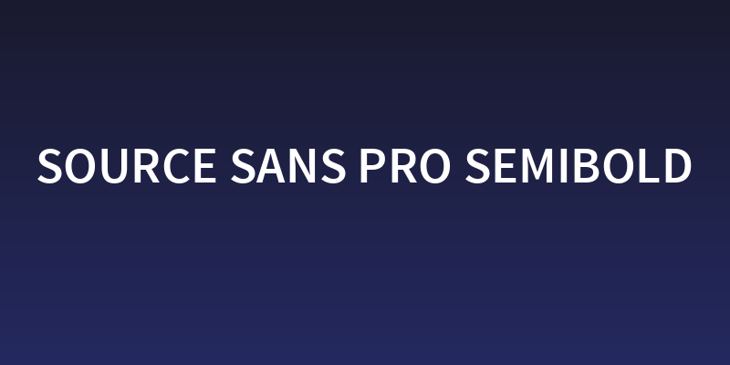 Source Sans Pro SemiBold Social Header