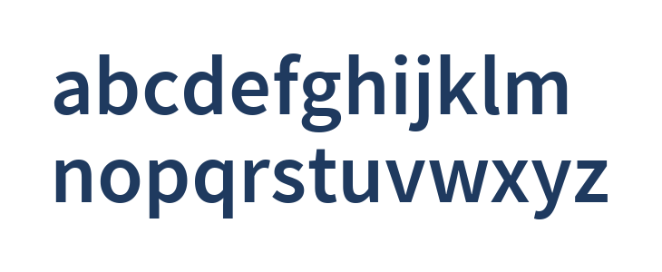 Source Sans Pro SemiBold Lowercase