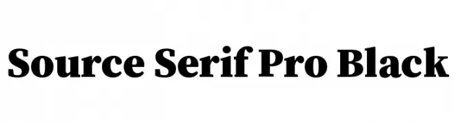 Source Serif Pro Black  Frei Schriftart Herunterladen