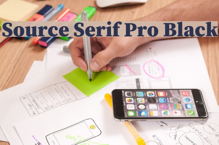 Source Serif Pro Black Font examples